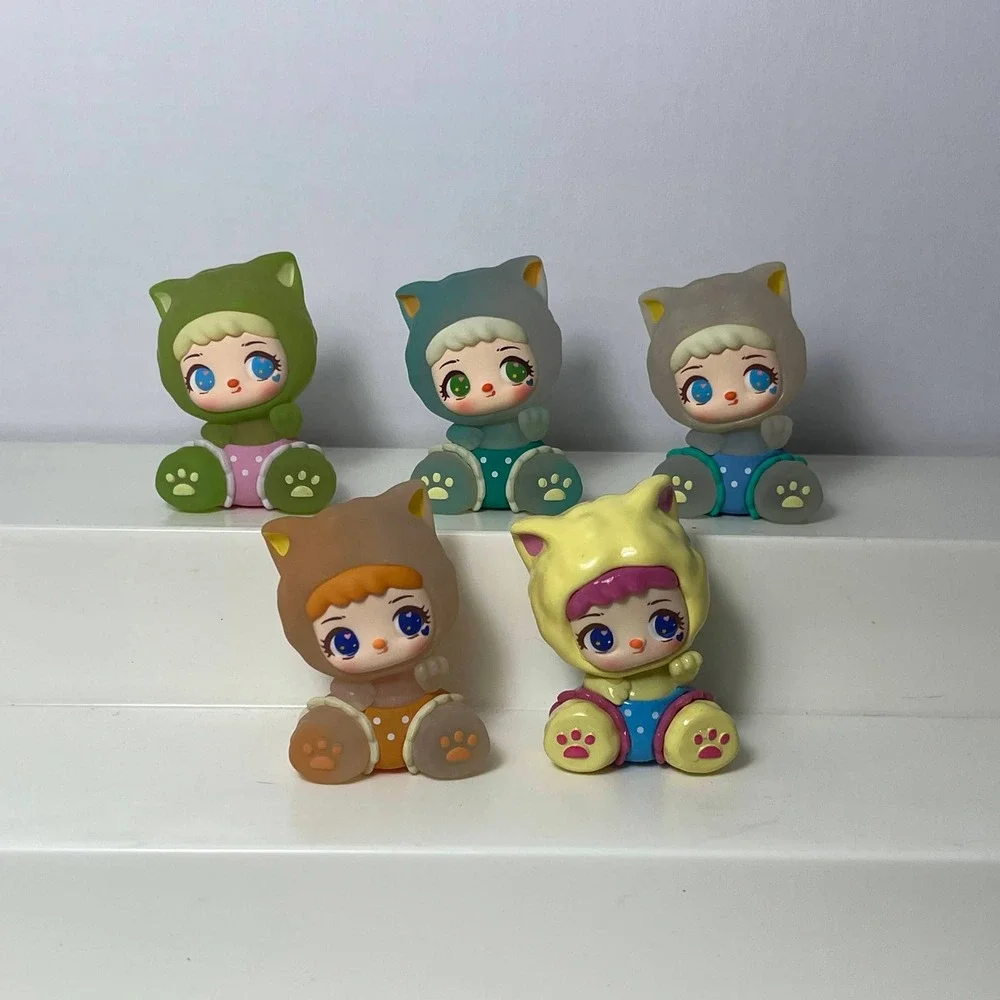 Liila Toys Lucky Cat Paipai Mini Bean Figures Lot of 5 Kitty Figures Blind Box